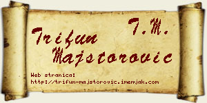 Trifun Majstorović vizit kartica